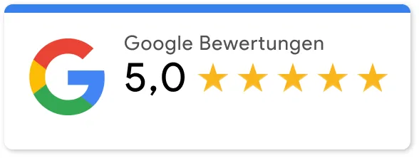 Google Bewertungen - Dentalev mit 5,0 Sternen